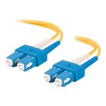 C2G 2m SC-SC 9/125 OS1 Duplex Singlemode PVC Fibre Optic Cable (LSZH) - Yellow