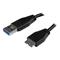 StarTech.com 0.5m (20in) Slim SuperSpeed USB 3.0 A to Micro B Cable - M/M