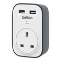 Belkin SurgeCube 1-Way Surge Protector w/ 2x 2.4amp USB Charging