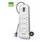 Belkin 6 Way Surge Protection Strip - 2m with 2 x 2.4 amp USB Charging