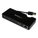 StarTech.com Universal USB 3.0 Laptop Mini Docking Station w/ HDMI or VGA Gigabit Ethernet USB 3.0