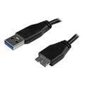 StarTech.com 15cm (6in) Short Slim SuperSpeed USB 3.0 A to Micro B Cable - M/M