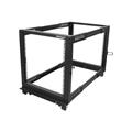 StarTech.com 12U Adjustable Depth Open Frame 4 Post Server Rack w/ Casters / Levelers & Cable Hooks