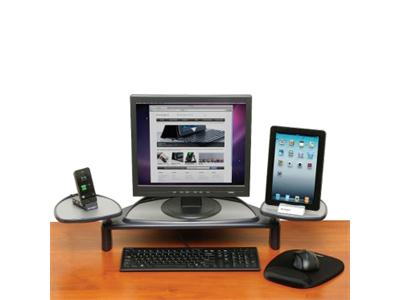 Kensington Monitor Stand with Adjustable Shelves - Graphite