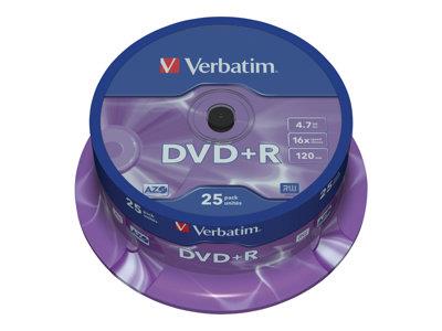 Verbatim DVD+R 16x 4.7GB 25pack Spindle