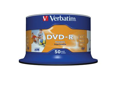 Verbatim DVD-R 16x 50pack Printable                        