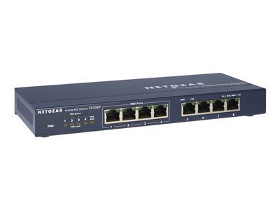 NETGEAR ProSafe 8 Port 10/100 Fast Ethernet PoE Switch