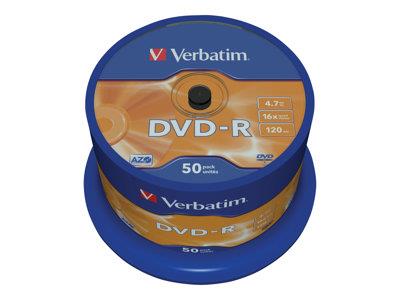 Verbatim DVD-R 16x 50pk Spindle                            