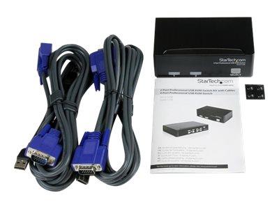 StarTech.com 2 Port Professional USB KVM Switch Kit with Cables