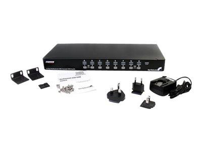 StarTech.com 16 Port 1U Rackmount USB PS/2 KVM Switch with OSD