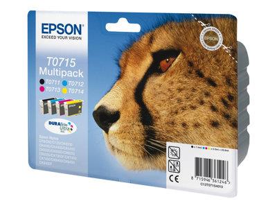 Epson T0715 Multipack - Print cartridge - 1 x black, yellow, cyan, magenta