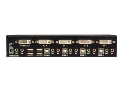 StarTech.com 4 Port DVI USB KVM Switch with Audio & USB Hub