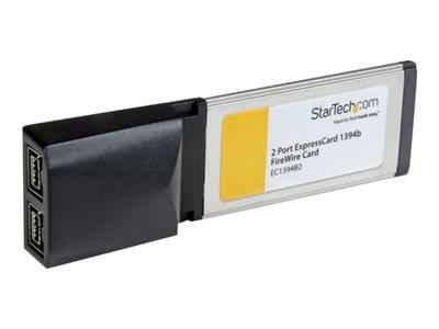 StarTech.com 2 Port ExpressCard 1394b FireWire Laptop Adapter Card