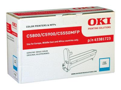 OKI Cyan Original Drum Kit for C5550 MFP, 5800dn, 5800Ldn, 5800n, 5900cdtn, 5900dn, 5900dtn, 5900n
