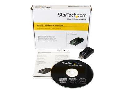 StarTech.com Virtual 7.1 USB Stereo Audio Adapter External Sound Card