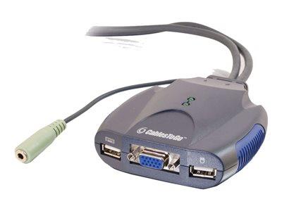 C2G TruLink® 2-Port VGA and USB Micro KVM with Audio