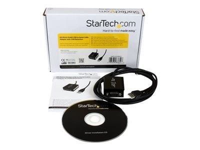StarTech.com 6 ft Professional RS422/485 USB Serial Cable Adapter with COM Retention