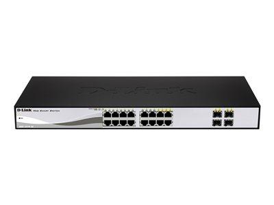 D-Link 16-port 10/100/1G Smart Switch + 4 RJ45/SFP