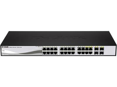 D-Link 24-port 10/100/1G Smart Switch +4 RJ45/SFP