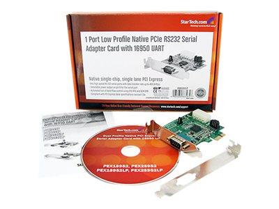 StarTech.com 1 Port Low Profile Native PCI Express Serial Card w/ 16950