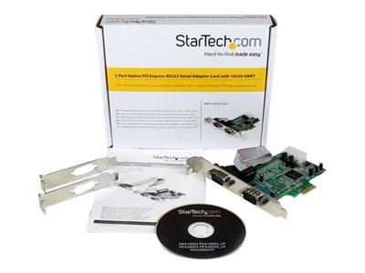 StarTech.com 2 Port Native PCI Express RS232 Serial Adapter Card with 16550 UART