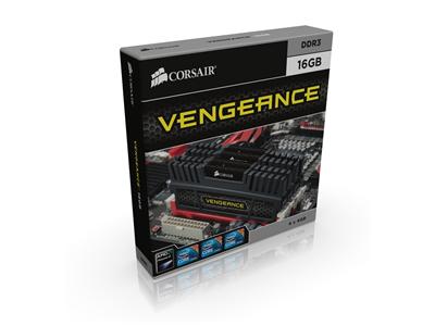 Corsair 16GB (4x4GB) DDR3 1600Mhz CL9 Vengeance Black Performance Desktop Memory Kit