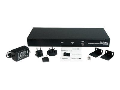 StarTech.com 2 Port Quad Monitor Dual-Link DVI USB KVM Switch with Audio & Hub