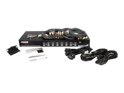 StarTech.com 8 Port Rackmount USB VGA KVM Switch w/ Audio (Audio Cables Included)