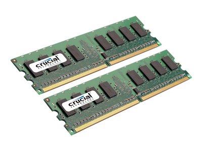 Crucial 8GB Kit (4GBx2) DDR2 667MHz (PC2-5300) CL5 Unbuff UDIMM 240P