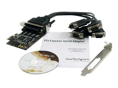 StarTech.com 4 Port RS232 PCI Express Serial Card w/ Breakout Cable