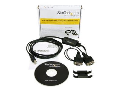 StarTech.com 2 Port FTDI USB to Serial RS232 Adapter Cable with COM Retention