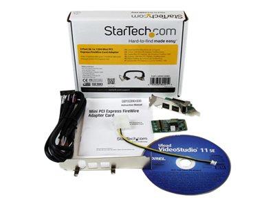 StarTech.com 3 Port 2b 1a 1394 Mini PCI Express FireWire Card Adapter