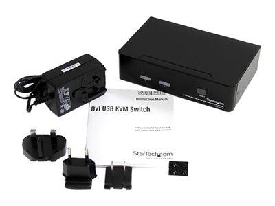 StarTech.com 2 Port DVI USB KVM Switch with Audio and USB 2.0 Hub