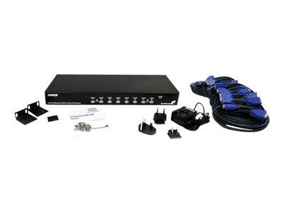 StarTech.com 8 Port 1U Rackmount USB KVM Switch Kit with OSD and Cables