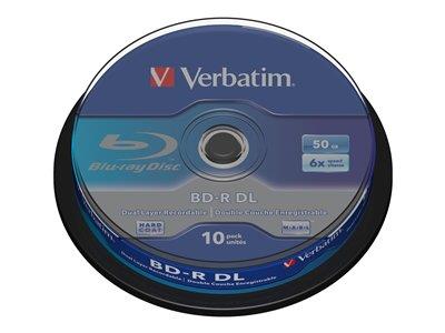 Verbatim 50GB Blu-Ray BD-R DL (6x) 10 Pack Spindle