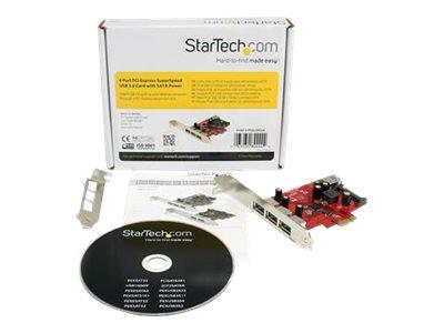 StarTech.com 4 Port SuperSpeed USB 3.0 PCI Express Card with UASP - SATA Power