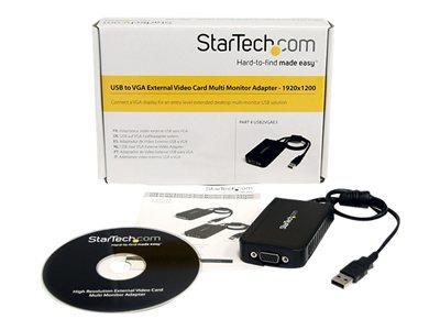 StarTech.com USB to VGA External Video Card Multi Monitor Adapter – 1920x1200