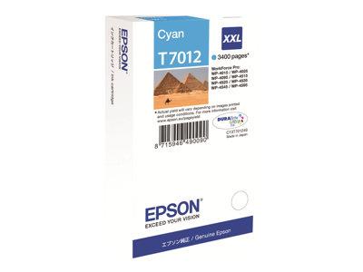 Epson Print cartridge - XXL - 1 x Cyan - 3400 pages - for WorkForce Pro WP4000/4500 Series