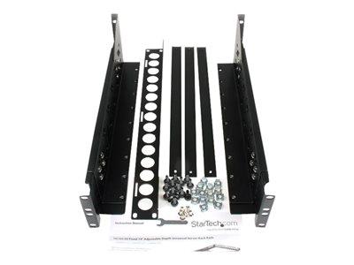 StarTech.com 3U Fixed 19" Adjustable Depth Universal Server Rack Rails