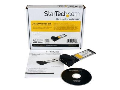 StarTech.com 1 Port ExpressCard to RS232 DB9 Serial Adapter Card w/ 16950 - USB Based