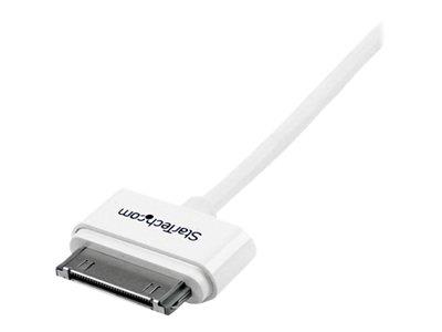 StarTech.com 1m (3 ft) Apple 30-pin Dock Connector to USB Cable with Stepped Connector