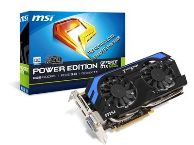 MSI GeForce GTX 660 Ti 1019MHz 2GB PCI-Express 3.0 HDMI Power Edition