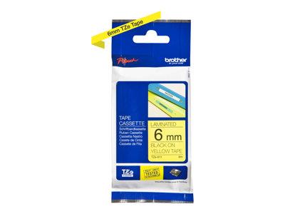 Brother Tape Black on Yellow 6mm