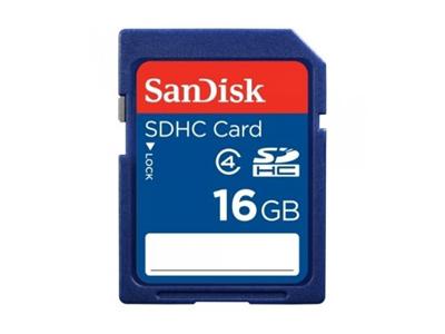 SanDisk Standard - Flash memory card - 16 GB - Class 4 - SDHC