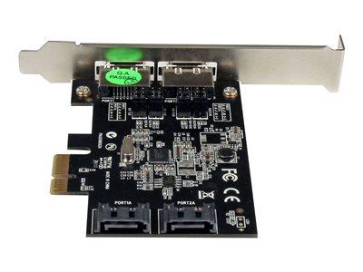 StarTech.com 2 Port PCI Express SATA 6 Gbps eSATA Controller Card - 2 Int/2 Ext