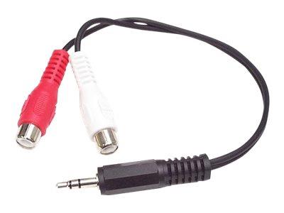 StarTech.com 6in Stereo Audio Cable - 3.5mm Male to 2x RCA Female