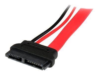 StarTech.com 6in Slimline SATA to SATA Adapter with Power - F/M