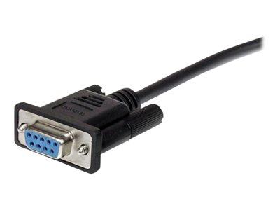 StarTech.com 0.5m Black Straight Through DB9 RS232 Serial Cable - M/F