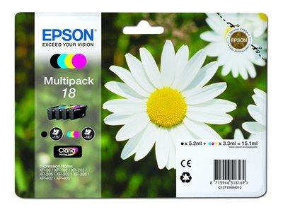 Epson 18 Multipack - Print cartridge - 1 x black, yellow, cyan, magenta - blister