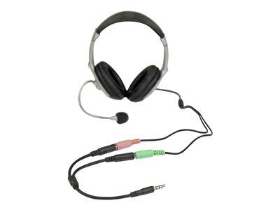 StarTech.com Headset adapter for headsets with separate headphone / microphone plugs